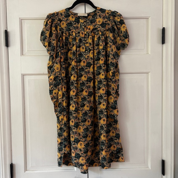 Ulla Johnson Elaine Floral Silk Mini Dress Size 0 XS Puff Sleeve Runway Wedding - Picture 3 of 14